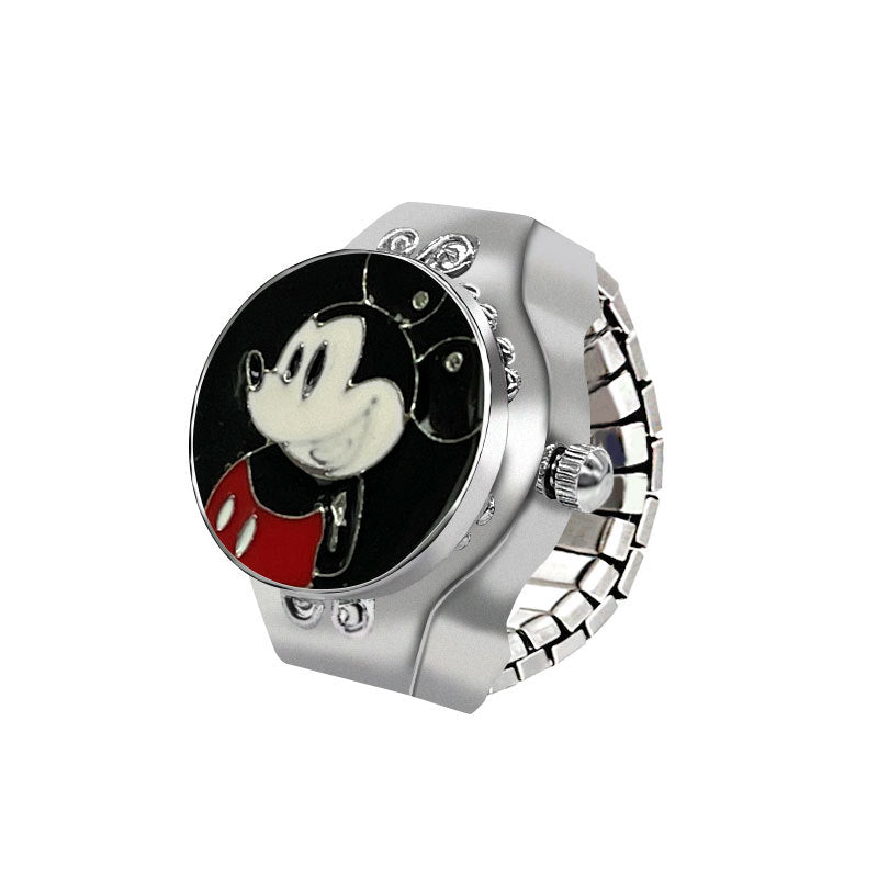 Kid's Flip Ring Watch – Mickey Mouse Quartz Finger Watch