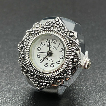 Unisex Minimalist Ring Watch – Quartz Finger Watch, Stainless Steel Band