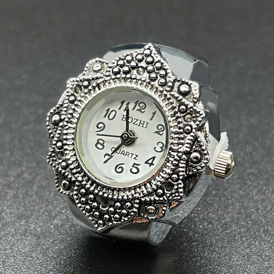 Unisex Minimalist Ring Watch – Quartz Finger Watch, Stainless Steel Band