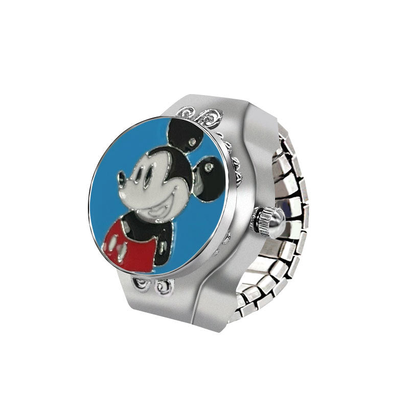 Kid's Flip Ring Watch – Mickey Mouse Quartz Finger Watch