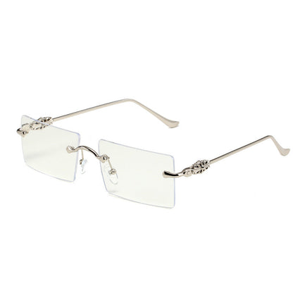 Women's Frameless Square Sunglasses – UV400 Japanese Style Resin Lenses