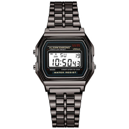 Stylish LED Electronic Watch with Steel Band