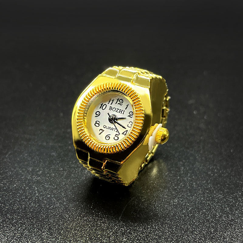 Adjustable Quartz Ring Watch for Men & Women – Fashionable Finger Watch