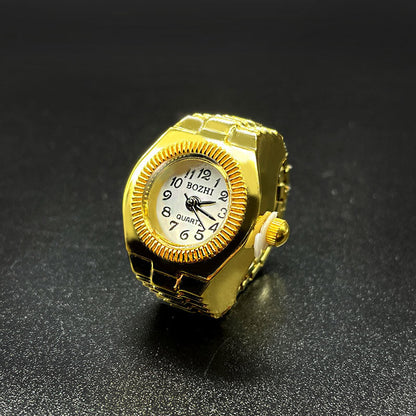 Adjustable Quartz Ring Watch for Men & Women – Fashionable Finger Watch