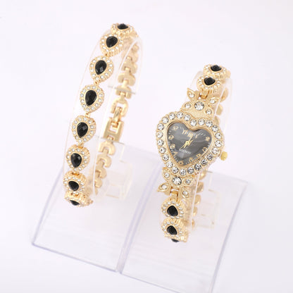Luxury Heart-Shaped Diamond Bracelet Watch for Women