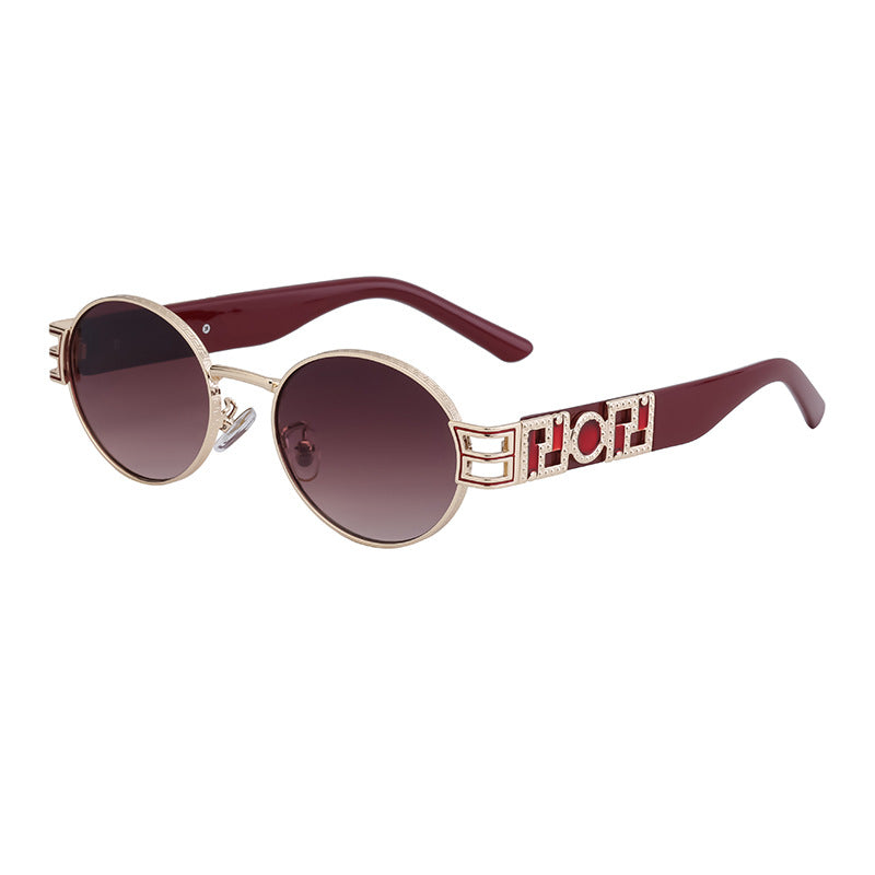 Women's Round Frame Fashion Sunglasses – High-End UV Protection Shades