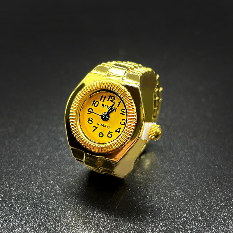 Adjustable Quartz Ring Watch for Men & Women – Fashionable Finger Watch