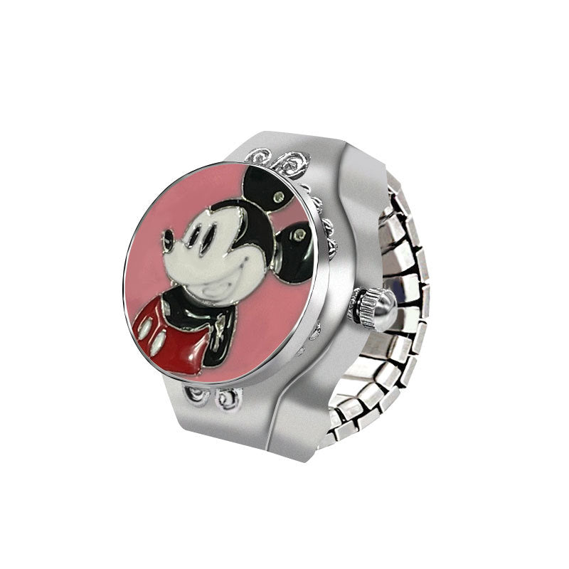 Kid's Flip Ring Watch – Mickey Mouse Quartz Finger Watch