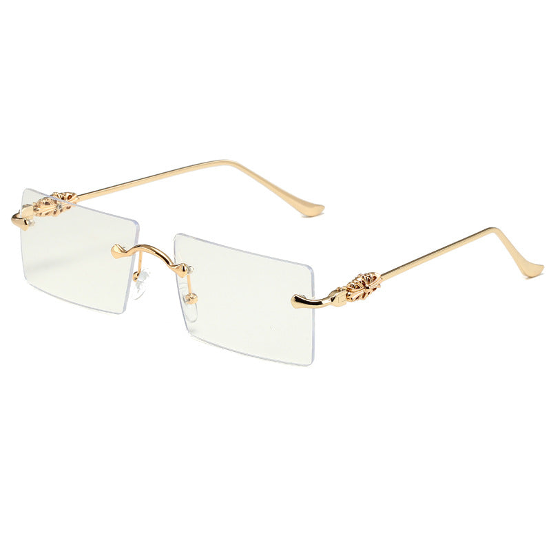 Women's Frameless Square Sunglasses – UV400 Japanese Style Resin Lenses