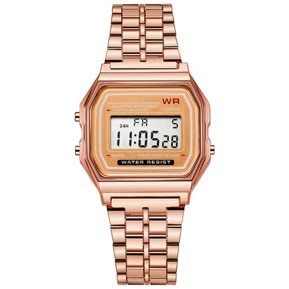 Stylish LED Electronic Watch with Steel Band