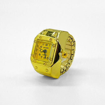 Adjustable Quartz Ring Watch for Men & Women – Fashionable Finger Watch