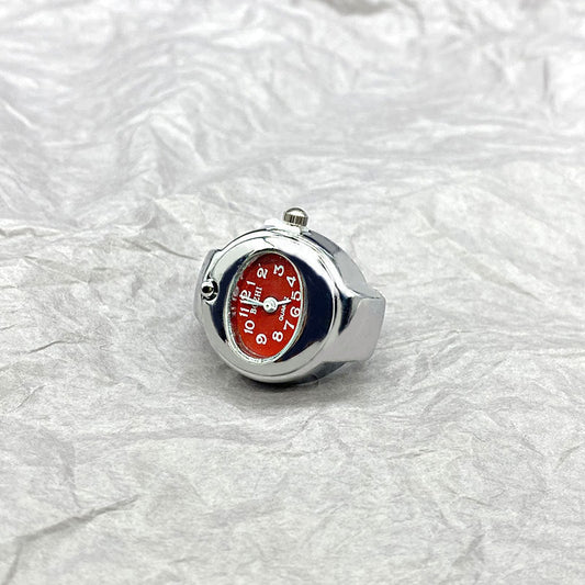 Adjustable Stainless Steel Unisex Ring Watch – Quartz Pointer Display