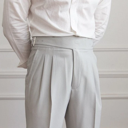 ASH GREY CLASSIC BUCKLE GURKHA PANTS BY ATIIRE