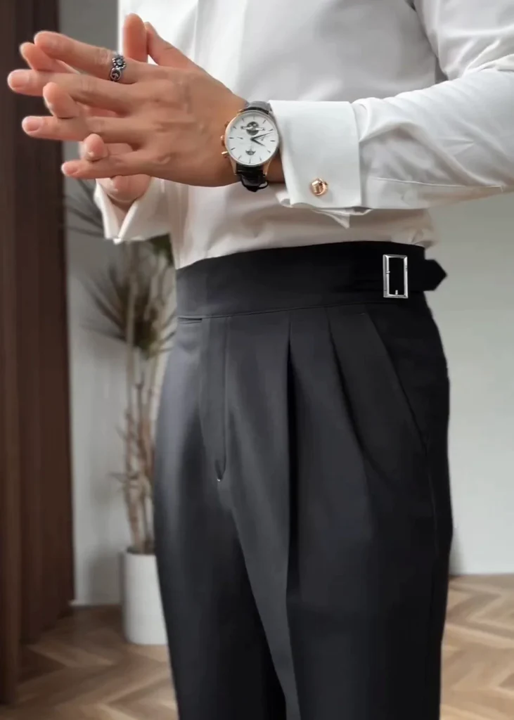 BLACK CLASSIC BUCKLE GURKHA PANTS BY ATIIRE