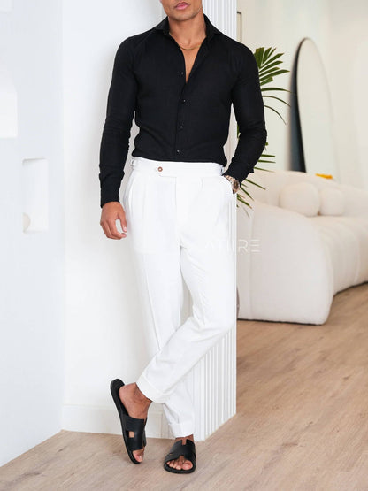 WHITE SIGNATURE ITALIAN GURKHA PANTS BY ATIIRE