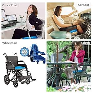 Cushion Seat Flex Pillow, Gel Orthopedic Seat Cushion Pad (Egg Sitter) 