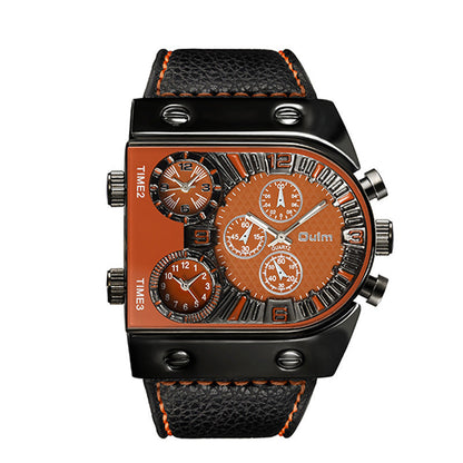 Oulm U Shape Quartz Multifunction Watch For Men 9315