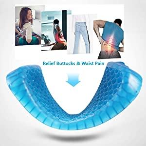 Cushion Seat Flex Pillow, Gel Orthopedic Seat Cushion Pad (Egg Sitter) 