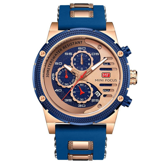 Mini Focus Men's Multifunctional Quartz Watch Sports Watch Mf0246G
