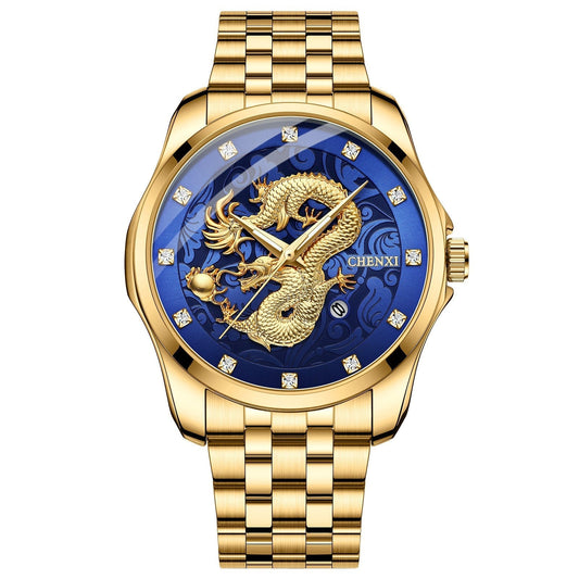 Chenxi Quartz Dragon Watch Steel watch For Men 8220