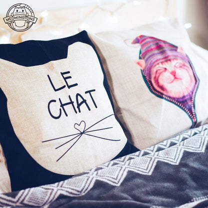Le Chat Toss Cat Pillow Cover