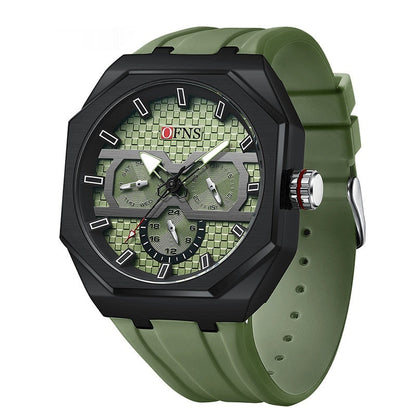 OFNS Three Eyes And Six Needles Fashion Waterproof Quartz Watch For Men 8023