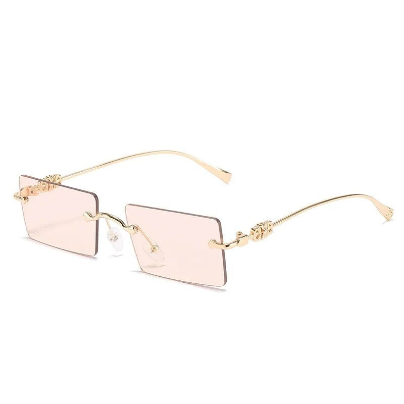 2023 Fashionable Square Rimless Sunglasses For Men And Women-SunglassesCraft