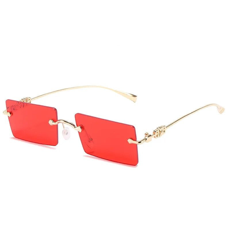 Rimless Rectangle Sunglasses For Men And Women-SunglassesCraft