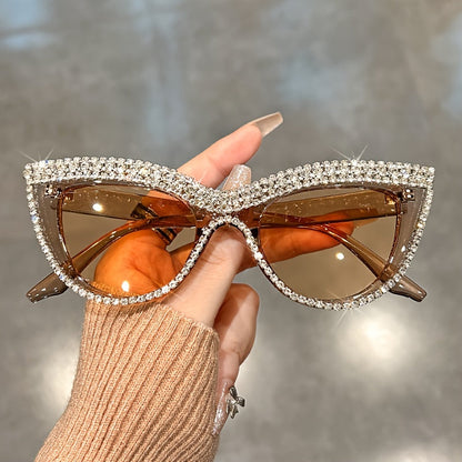 Luxury Rhinestone Cat Eye Sunglasses for Women