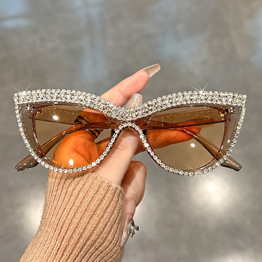 Luxury Rhinestone Cat Eye Sunglasses for Women