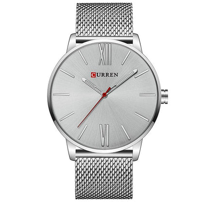 Curren 8238 Men's Fashion Stainless Steel Strap Wrist Quartz Watch