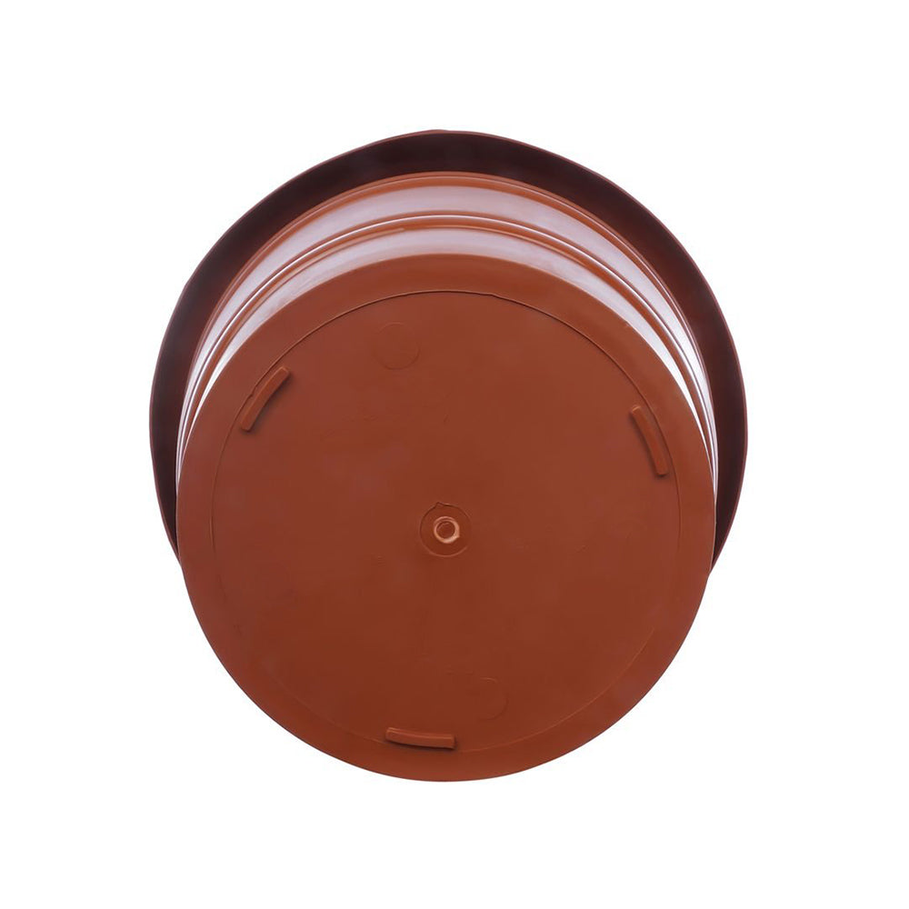 Garden Heavy Plastic Planter Pot/Gamla 8 inch (Brown, Pack of 1,Medium ) 